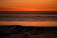 Lauwersoog kurz nach Sonnenuntergang