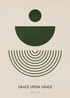 Gnade auf Gnade - Abstrakter christlicher Druck