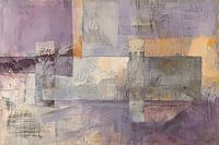 Ligne d'horizon moderne abstraite avec des tons violets