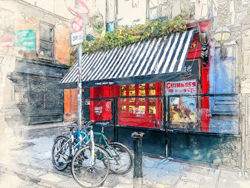 Dublin watercolor art #Dublin by JBJart Justyna Jaszke