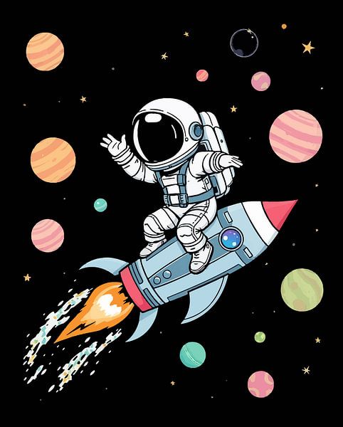 Funny Astronaut Rocket 2 by MIROKKU