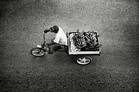 Mann auf Fahrrad mit Bananen Kuba Havanna