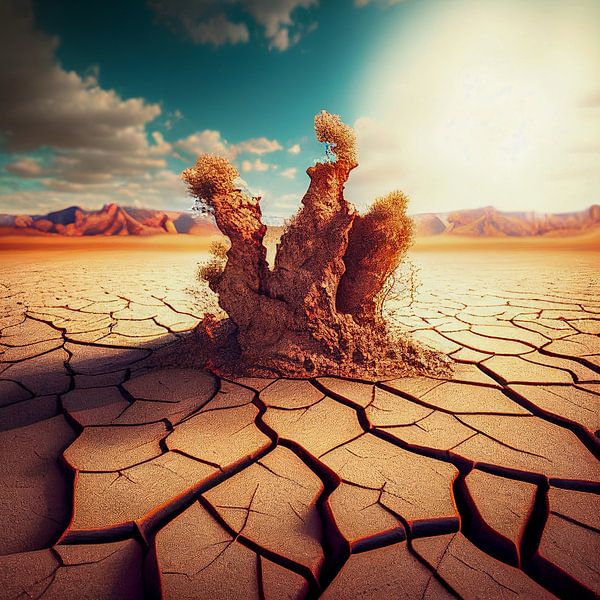 dry cracked earth climate change illustration by Animaflora PicsStock