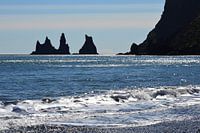 Black rocks in the sea