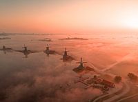 Zaanse Schans im Morgennebel