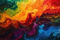 Rainbow Vortex Harmony abstrakte Wandkunst