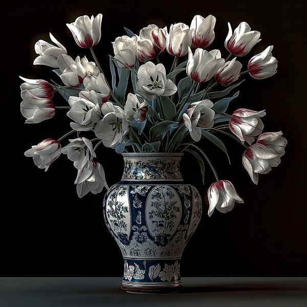 Tulipes blanches par Rene Ladenius Digital Art