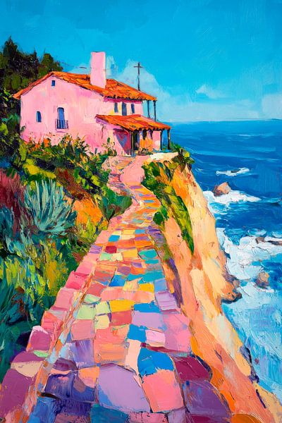 Paysage côtier coloré par Poster Art Shop