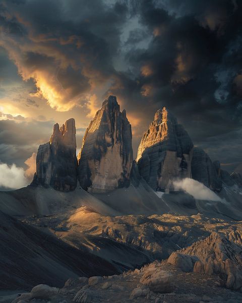 Panorama der Dolomiten von fernlichtsicht