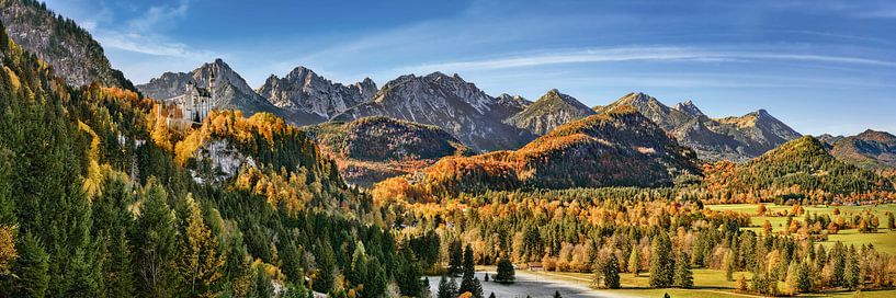 Mountain panorama of the allgäu alps in bavaria by Voss photography