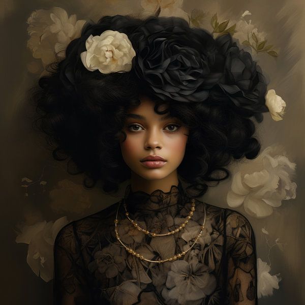 Portret "Girls just wanna have fun" van Carla Van Iersel