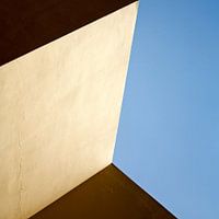 Viereck in Blau, Gelb und Braun