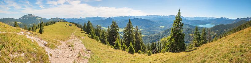 Panorama du sommet du Hirschhörnlkopf, Alpes de Haute-Bavière. par SusaZoom