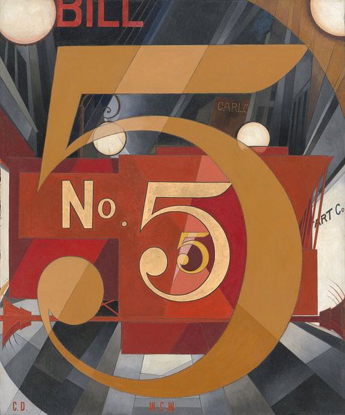 Ik zag het cijfer 5 in goud, Charles Demuth... van Meesterlijcke Meesters