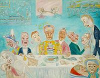 Komisches Festmahl (Bankett der Verhungerten) - James Ensor