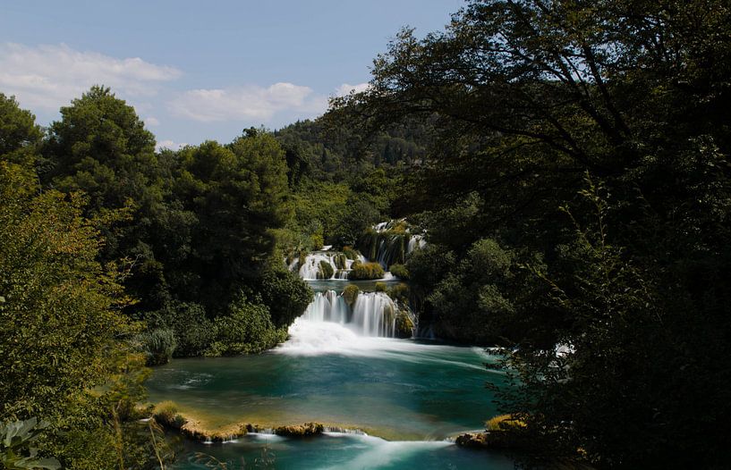 Waterval Krka Kroatië by Willem van den Berge