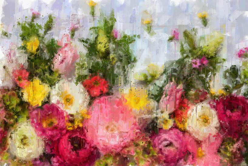 Blumen auf Weiss von Theodor Decker