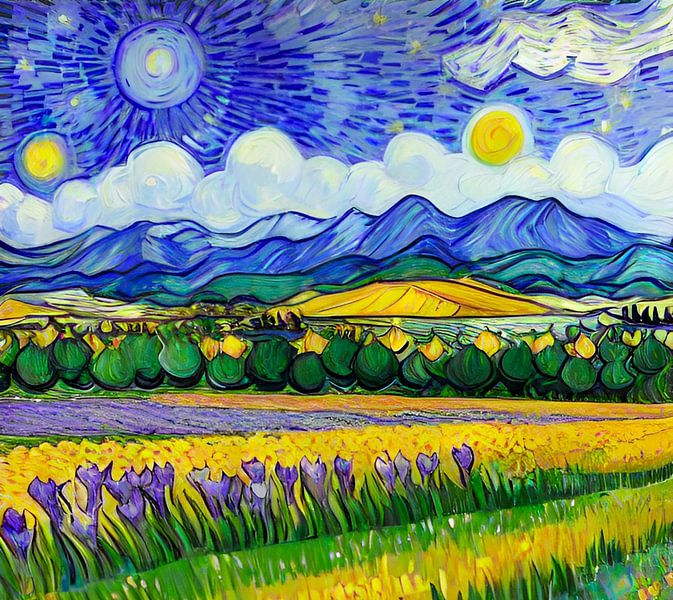 Crocus field by Niek Traas