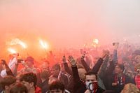 Feijenoord champion torche inauguration Coolsingel