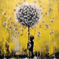 Flower Wish - Banksy style