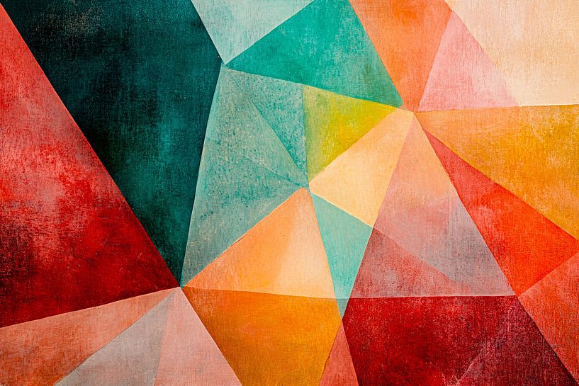 Dessin géométrique abstrait avec des couleurs par Art & Soul Creations