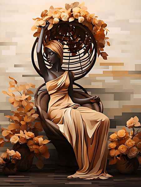 Elegant African woman by PixelPrestige