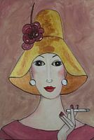 The lady with a cigarette