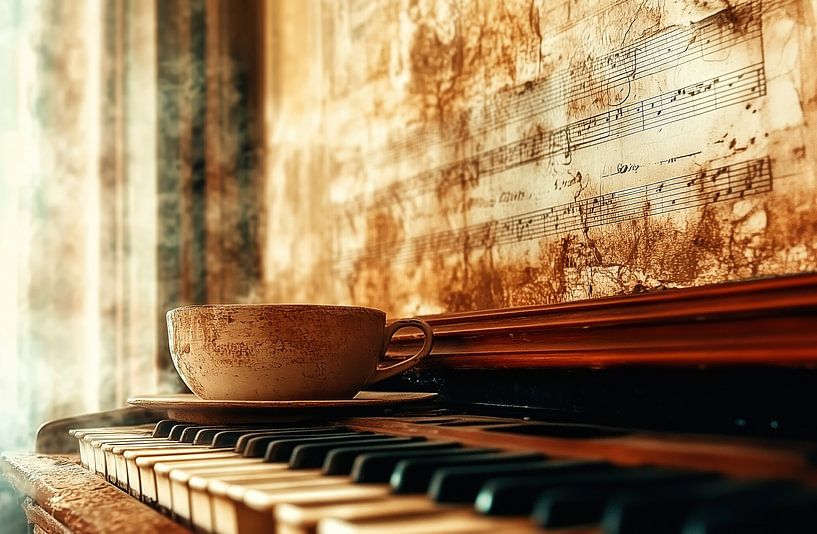 Coffee and piano in a nostalgic atmosphere by Frank Heinz
