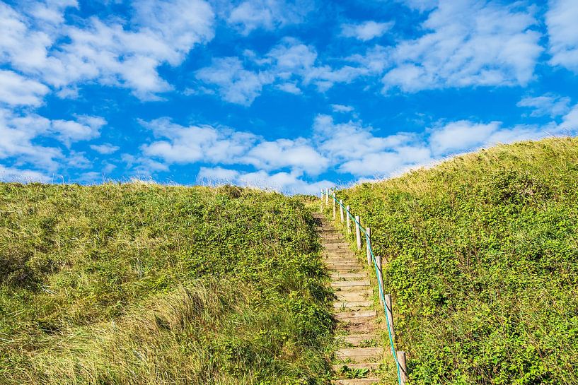 Escalier dans les dunes près de Hirtshals au Danemark par Rico Ködder