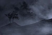 paysage de montagne nuageux