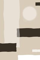 Art abstrait dans le style japonais - Poutres et cercles