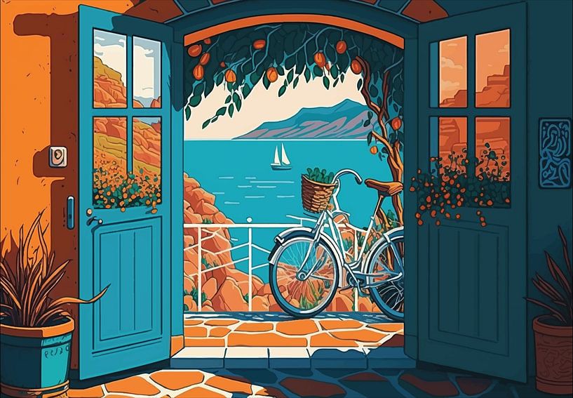 Illustration der Eingangstür des Haushofs von Ariadna de Raadt-Goldberg