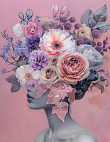 Sweet embrace on grey