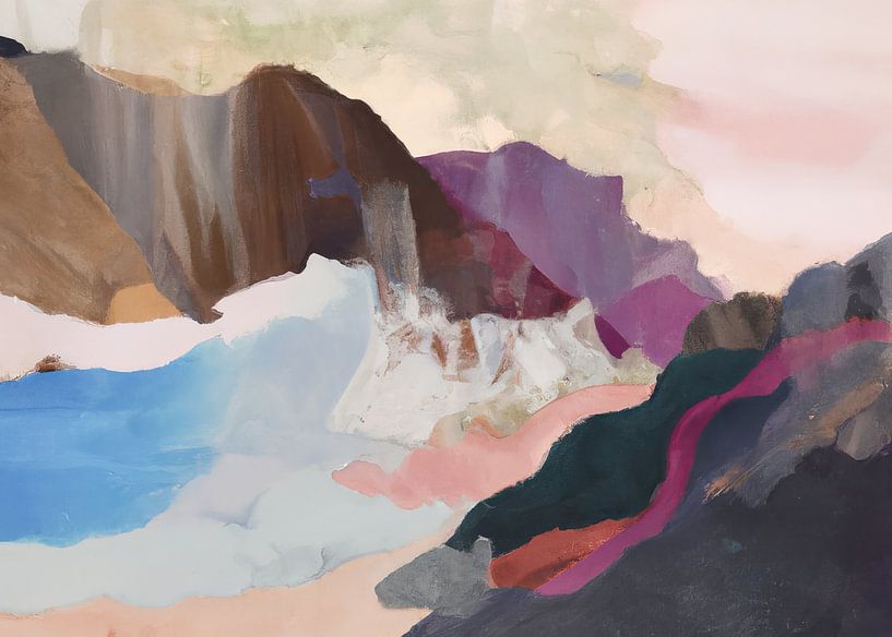 Abstrakte Landschaft in Farbe von Studio Allee