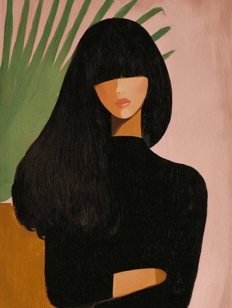 The girl with the long fringes by Carla Van Iersel