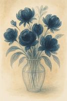 Indigobouquet in Vase