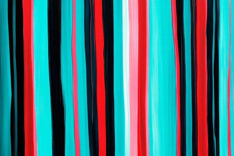 Colourful striped texture - modern and dynamic by Poster Art Shop
