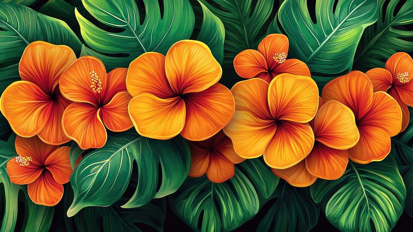 "Tropical Bloom: The Vibrance of Hibiscus" by fredi arlangga