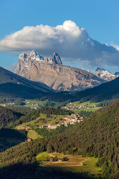 View from Fiè allo Sciliar to the Catinaccio massif, South Tyrol by Christian Müringer