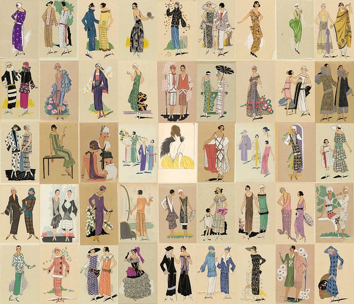 Vintage-Mode-Illustrationen von Arjen Roos