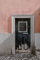 Haustür in Lissabon | rosa und blau