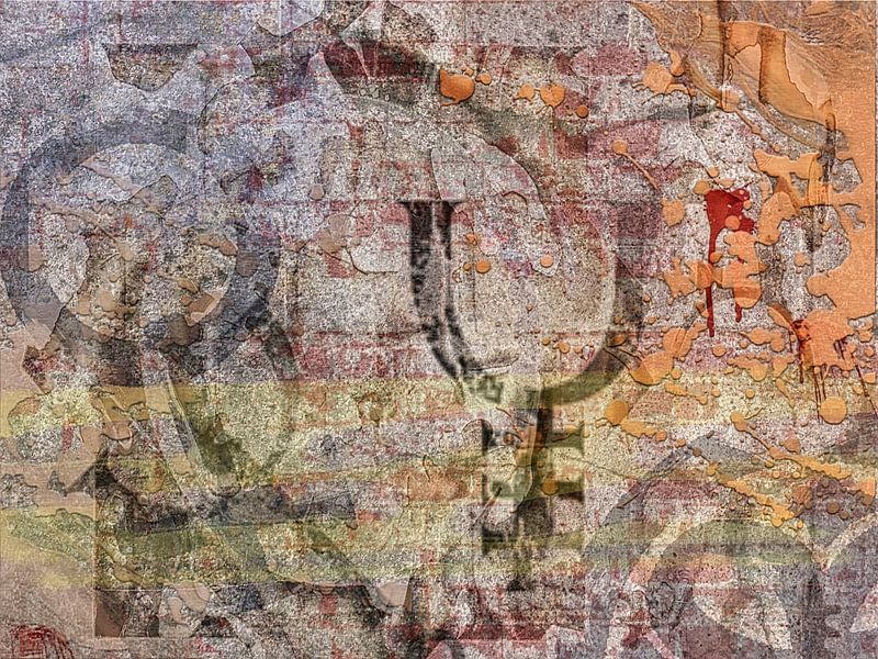 Abstrakte Malerei in Brauntönen  von Rietje Bulthuis