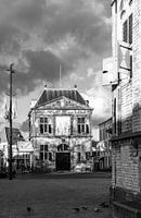 'Achter de Waag' in Gouda s / w