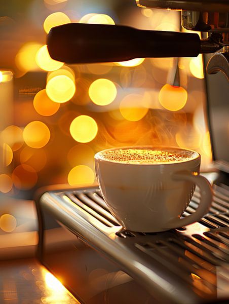 eine Tasse Kaffee oder Cappuccino zubereiten von Egon Zitter