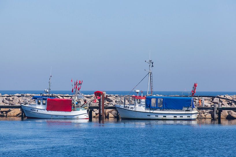 Old fishing boats in the harbour, Kühlungsborn, Mecklenburg-Vorpommern, Germany, Europe by Torsten Krüger
