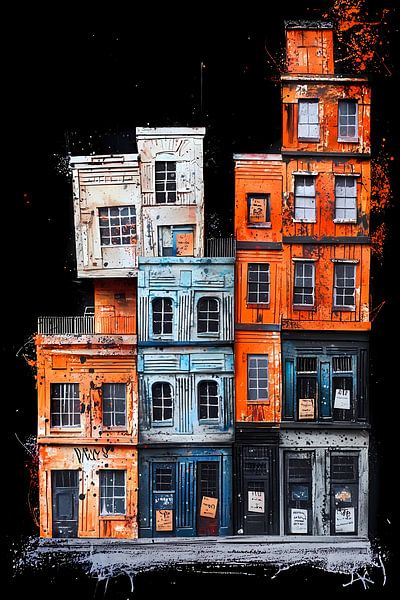 Bâtiment urbain, style graffiti par Ariadna de Raadt-Goldberg