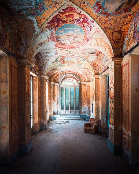 Abandoned Colourful Hallway. by Roman Robroek - Photos of Abandoned Buildings