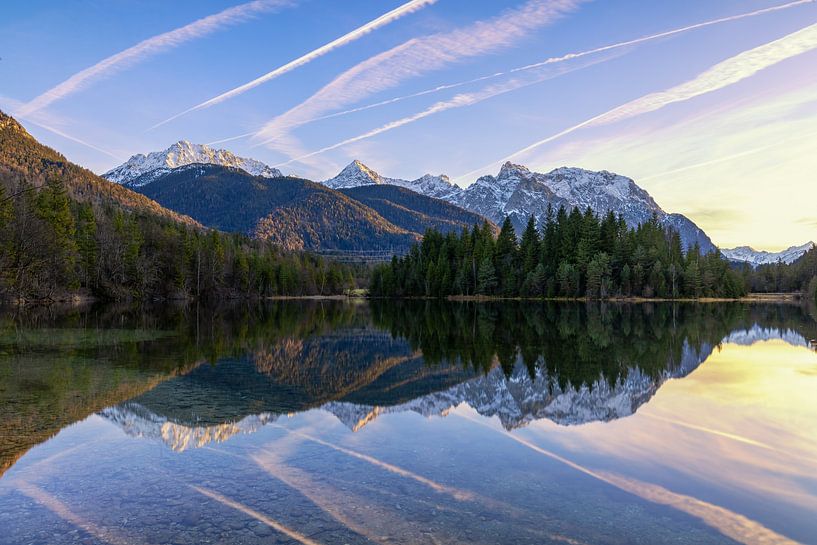 Zonsondergang bij het reservoir van Teresa Bauer
