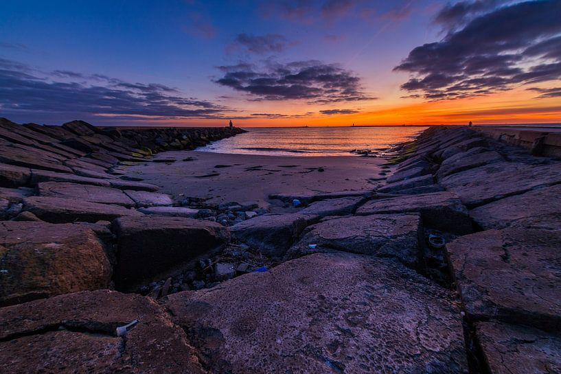 Strand am North Pier nach Sonnenuntergang von peterheinspictures