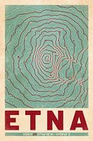 Etna | Kaarttopografie (Retro)